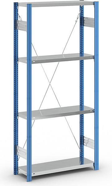 Actual product image eurokraft pro Shelf plug-in rack, blue / galvanized
