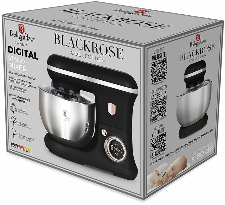 Produktbild BerlingerHaus Haus Küchenmaschine Black Rose Collection (6 l, 1500 W)