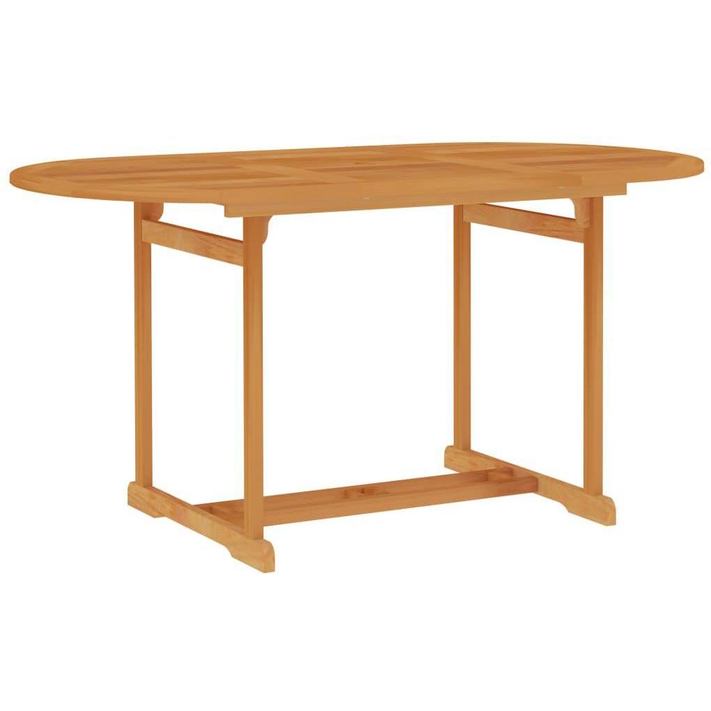 VidaXL, Gartentisch + Balkontisch, 5-tlg. Garten-Essgruppe Massivholz Teak,Material: Fein (150 cm)