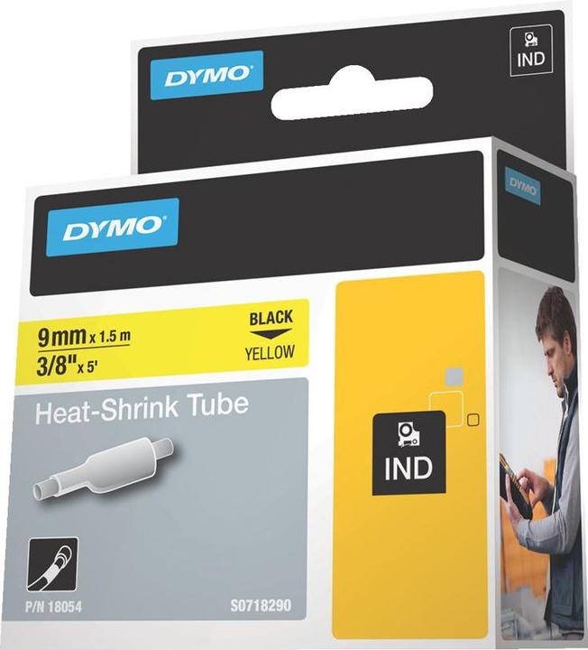 Produktbild Dymo Heissschrumpfschlauch ID1 9mm gelb (0.90 cm, Gelb)