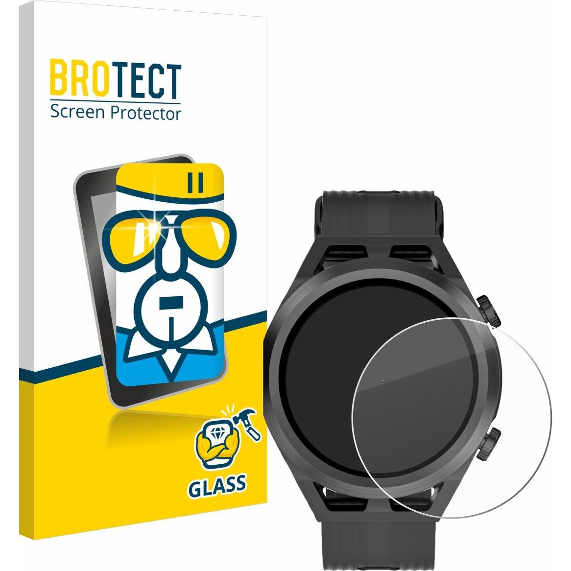 BROTECT Panzerglas Displayschutz 9H Schutzglas Glas Klar Transparent, Smartwatch Schutzfolie, Transparent