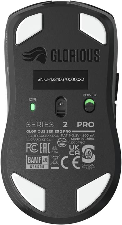 Actual product image Glorious Series 2 PRO Wireless Gaming Maus - schwarz (Cable, Wireless)