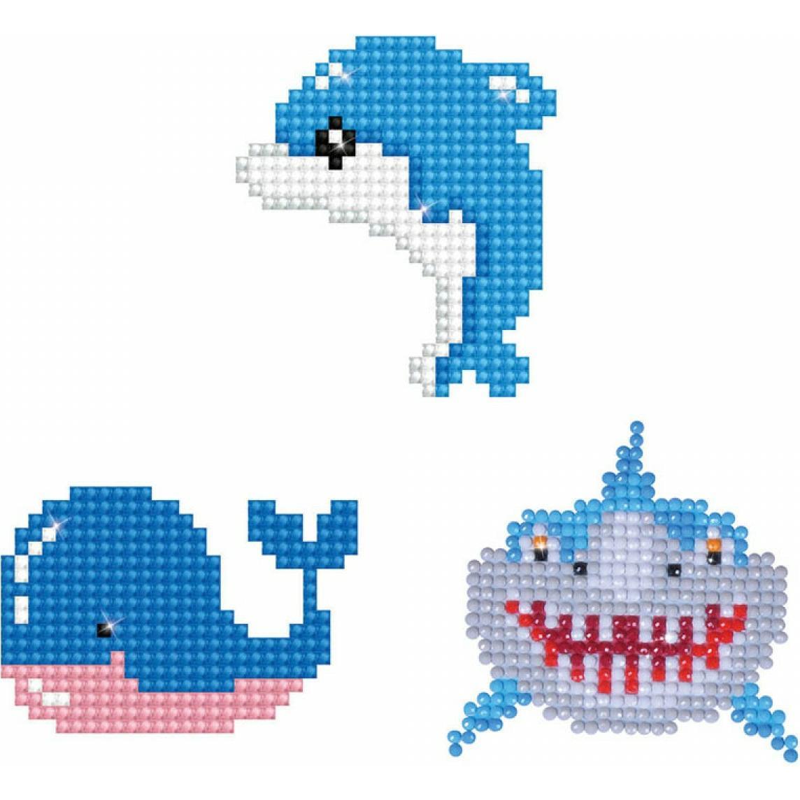 Thumbnail - Magni, Sticker, Diamond Dotz DTZ12-013 Diamond Dotzies Sticker Set Fische, 3 glitzernde Aufkleber zum Selbstgestalte