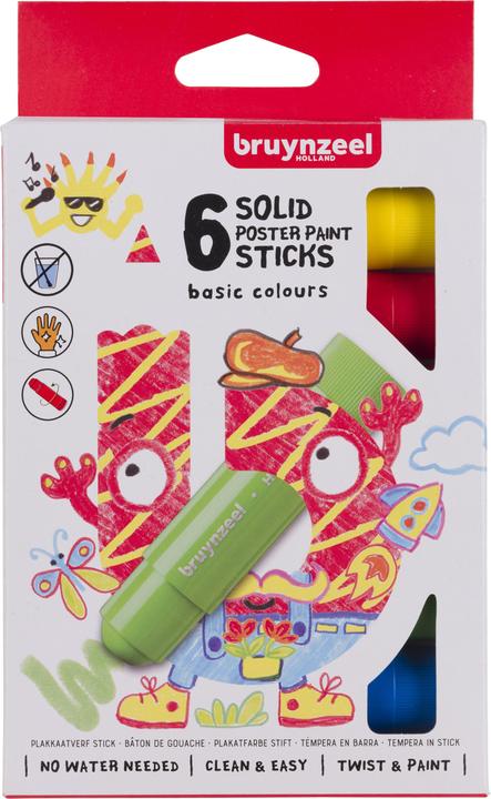 Image du produit Bruynzeel Gouache Sticks Basis, 6St. (6x)