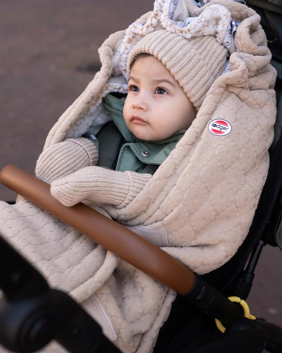 Actual product image Lodger Winter Hat Merino Wool Beige 3-6 Mt. (62/68)