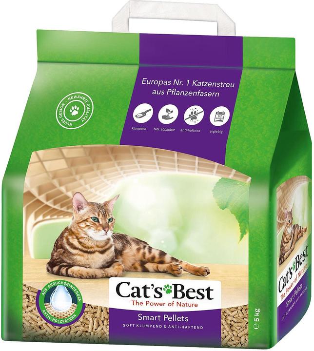 Image du produit Cat's Best Granulés intelligents (Absorption rapide, Biodégradable, Neutralisant, Agglomérant, Non poussiéreux, 5 kg)