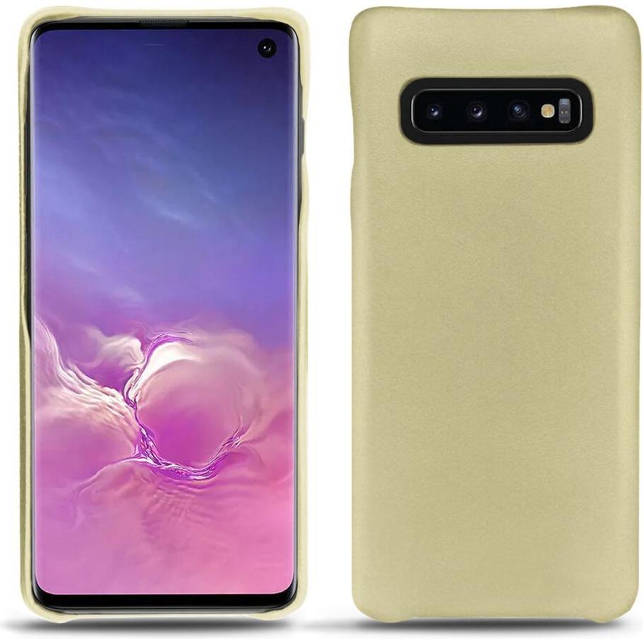 Noreve Lederschutzhülle (Samsung Galaxy S10), Smartphone Hülle, Beige