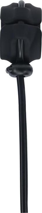 Actual product image Shots Detachable Wide Adjustable Silicone Lasso Cockring - 5mm - Black (5 cm)