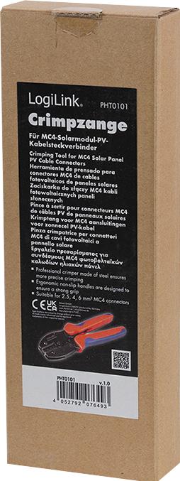 Actual product image LogiLink Crimpzange für MC4-Steckverbinder von Solarmodul-PV-Kabeln (217 mm)