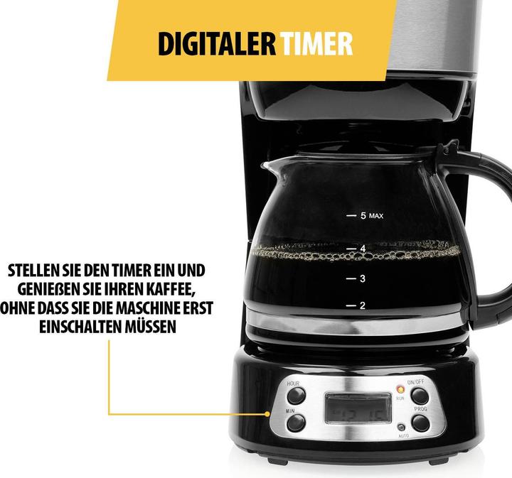 Actual product image Tristar Kaffeemaschine Schwarz Fassungsvermögen Tassen=6 Glaskanne, Warmhaltef
