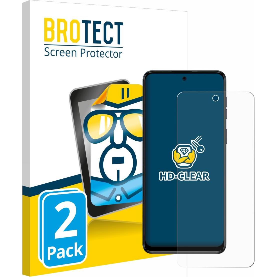 BROTECT Pellicola Trasparente (2 pz., Motorola Moto G54), Pellicola protettiva smartphone, Trasparente