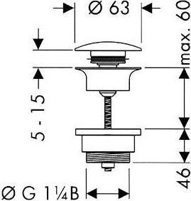 Produktbild Keuco Ablaufgarnitur PO 1 1/4Zollxd= 63mm alu-fin