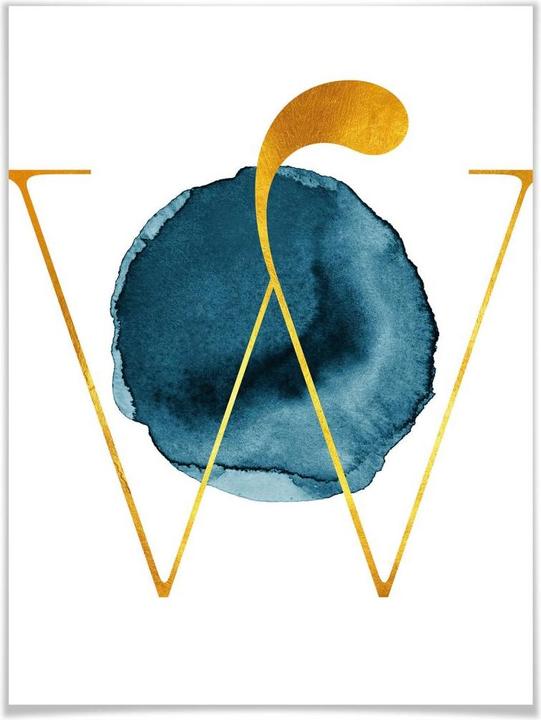 Produktbild Trenddeko Das goldene W (60 x 80 cm)