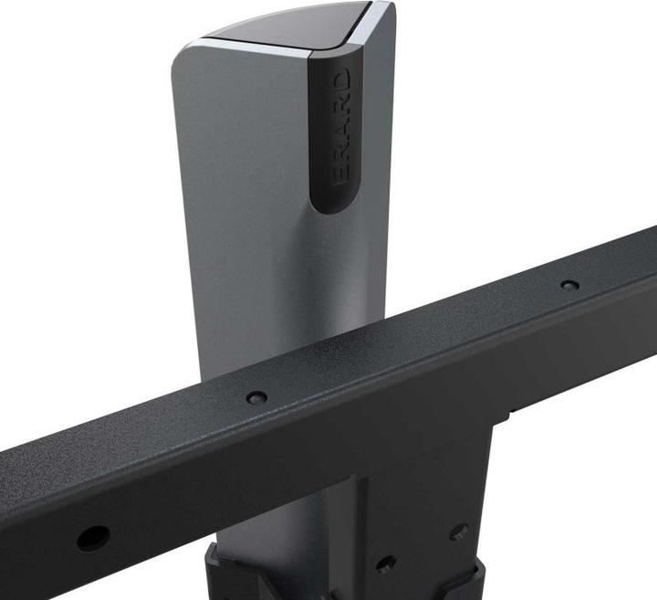 Actual product image Erard KANA 1200L mobile TV stand 30-55 inch, silver / black (30 kg, 30" - 55")