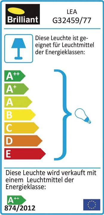Label énergétique Brilliant Lea (450 lm, E14)
