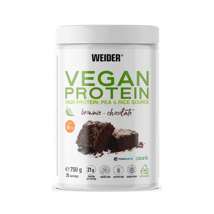 Immagine prodotto Weider Proteine vegane (750 g, 1 x, Brownie al cioccolato)