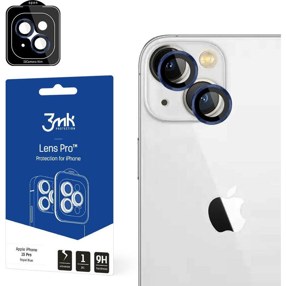 Thumbnail - 3MK Lens Protection Pro iPhone 15 Pro 6.1" niebieski/royal blue Ochrona na obiektyw aparatu z ramką (1 Stück, Apple iPho...
