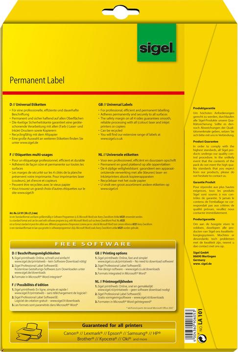 Image du produit Sigel Universel