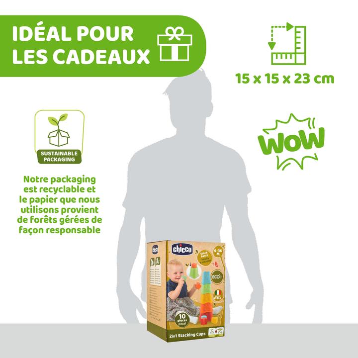 Actual product image Chicco 2 in 1 stacking cup - Eco+