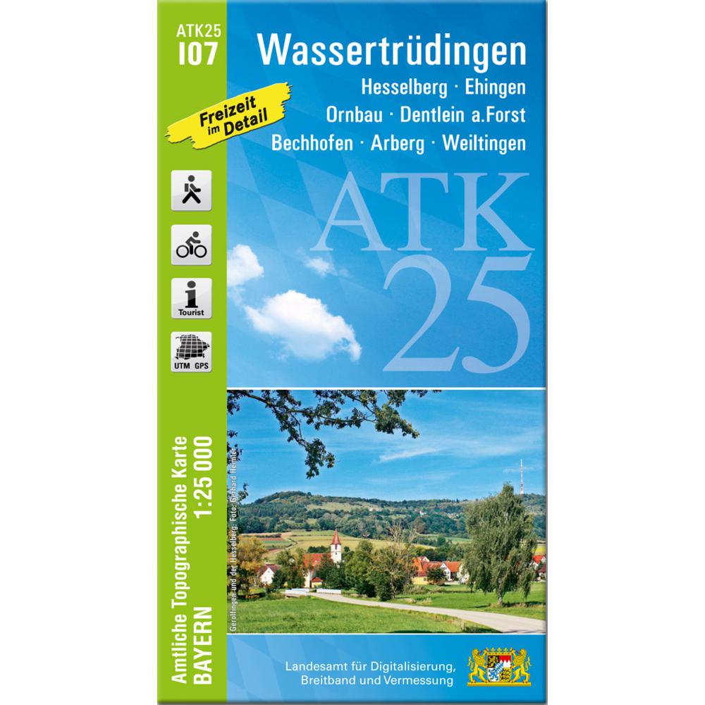 ATK25-I07 Wassertrüdingen (Amtliche Top, Landkarte