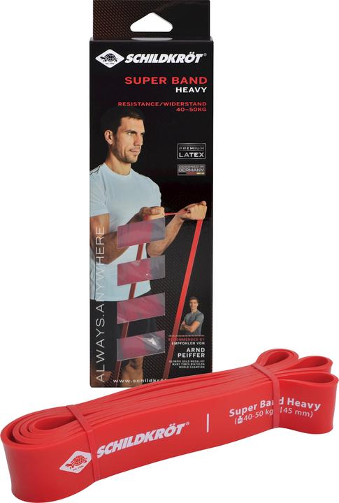 Actual product image Schildkröt Super Band Heavy, 45 mm, red resistance band made of premium latex, easy transport (2.08 m, Strong)