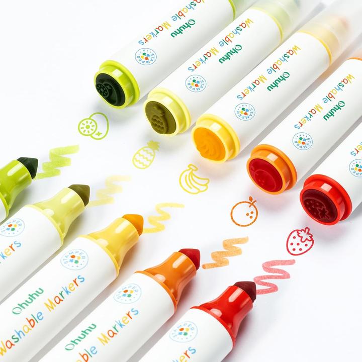 Actual product image Ohuhu Kainani Abwaschbare Marker für Kinder (12 Stk.) (12x)