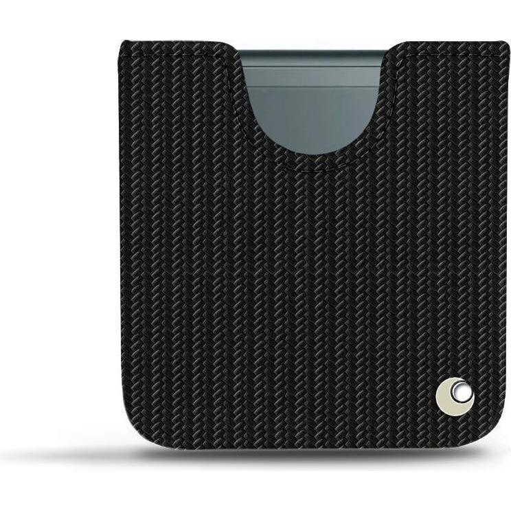 Noreve Lederschutzhülle Samsung Galaxy Z Flip3 (Samsung Galaxy Z Flip3), Smartphone Hülle, Schwarz
