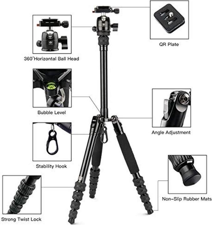 Image du produit Sirui Traveler 5AX avec tête sphérique B-00K (Métal)