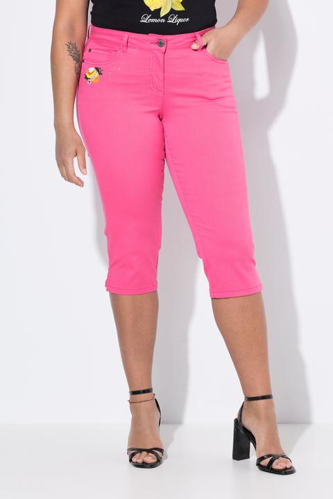 Image du produit Miamoda 3/4-Caprijeans Carrie, Zitronen-Stickerei, Glitzersteinchen (54)