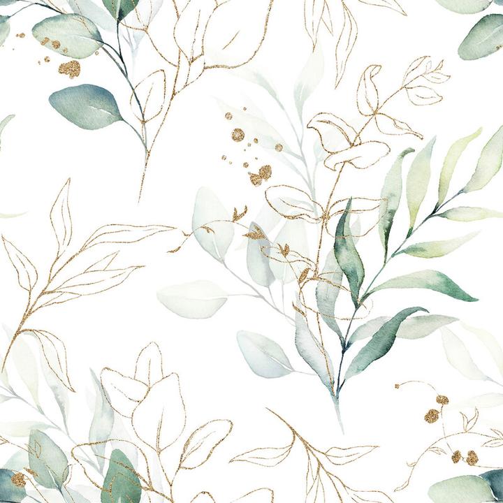 Mint Leaves On White