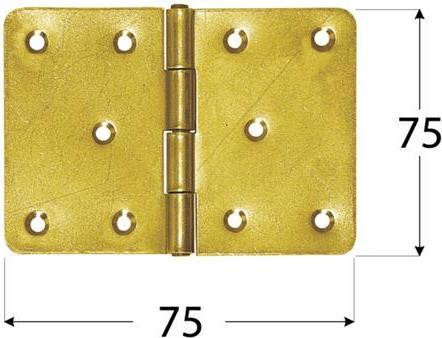 Actual product image Domax HINGE BUTT Z 75. 75X75X1.8 MM (Window hinge, 1 pcs.)