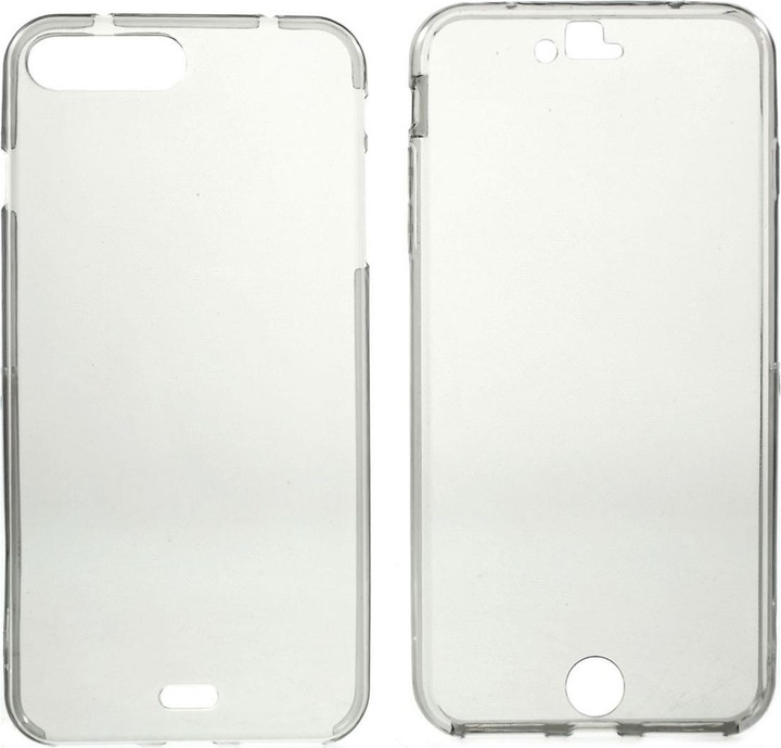 Produktbild König Design Apple iPhone 8 Plus Full Body 360 Silikon Schutzhülle Handyhülle Case Hülle Grau (Apple iPhone 8 Plus)