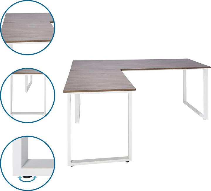 Immagine prodotto Hjh Office Spazio Di Lavoro XL I (75,5 x 180 x 180 cm)