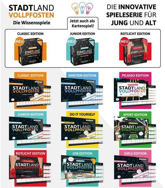 Actual product image Denkriesen Stadt Land Vollpfosten - A4 Block Do It Yourself Edition (d (2 - 4 Players)