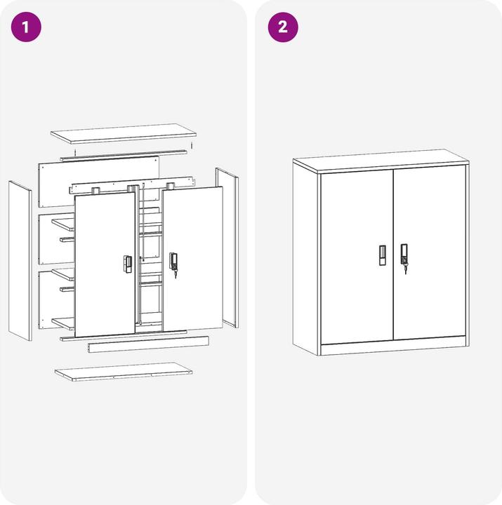 Image du produit vidaXL Büro-Beistellschrank (40 x 90 x 105 cm)