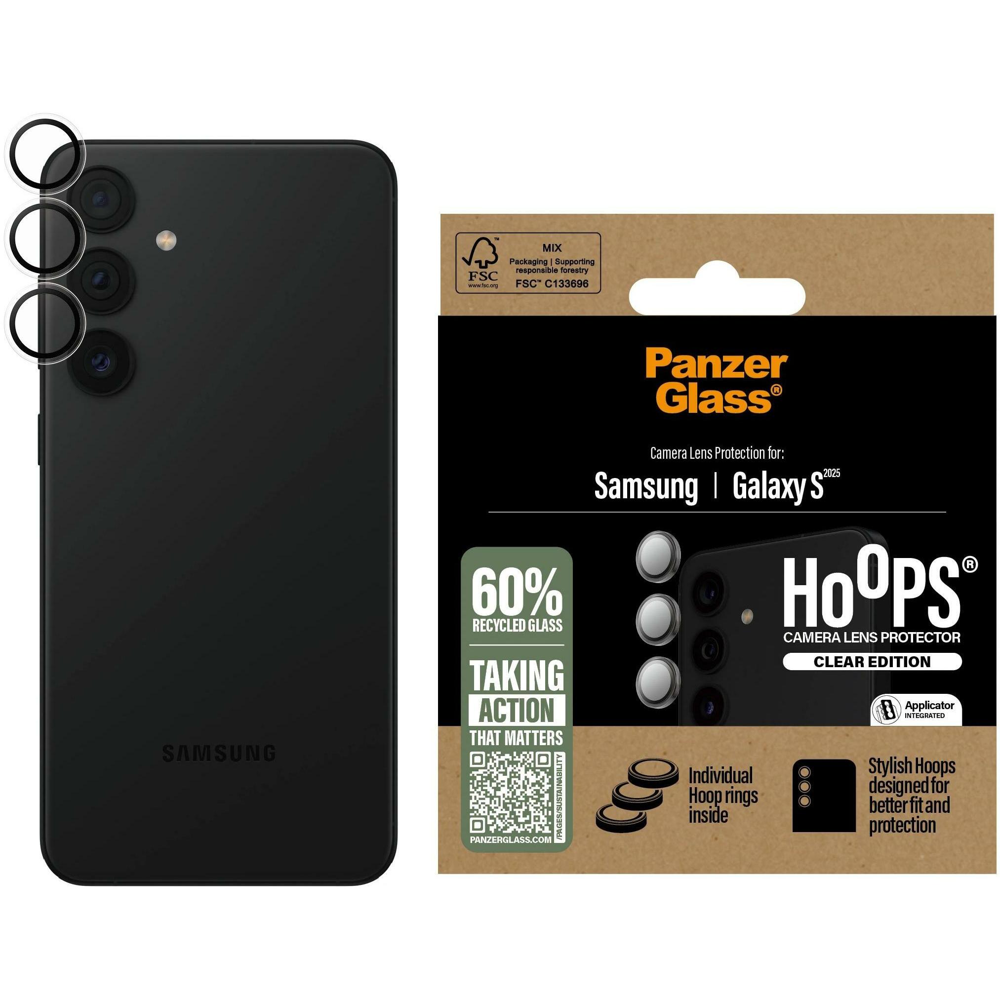 Panzerglass Trasparente Hoops (1 Pz., Samsung Galaxy S25), Pellicola Protettiva Smartphone,