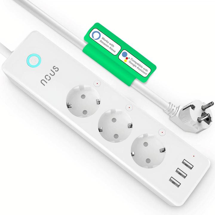 Nous A5 Smart Power Strip (3x, CEE 7/3, 1.50 m)