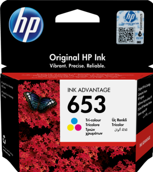 Actual product image HP Ink No.653 Tri-colour (3YM74AE)