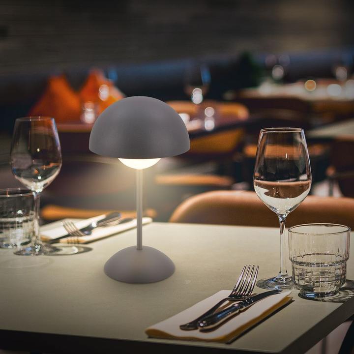 Produktbild Briloner Brilo unplugged KUGLE Akku LED Tischleuchte, stufenlos dimmbar - Anthrazit (250 lm)