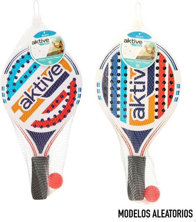 Actual product image Aktive Strandschläger mit Ball Holz 19,5 x 38 cm (24 Stück)