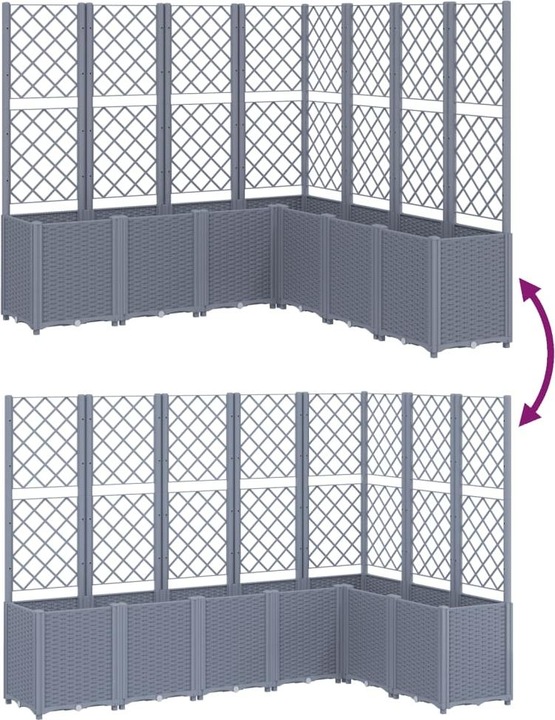 Actual product image VidaXL Planter with trellis PP