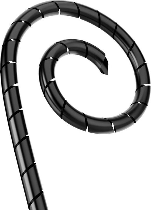 Immagine prodotto Hama Guaina flessibile per cavi a spirale, universale, 7,5 - 30 mm, 2,5 m, nera (Tubo a spirale per cavi, 2500 mm)