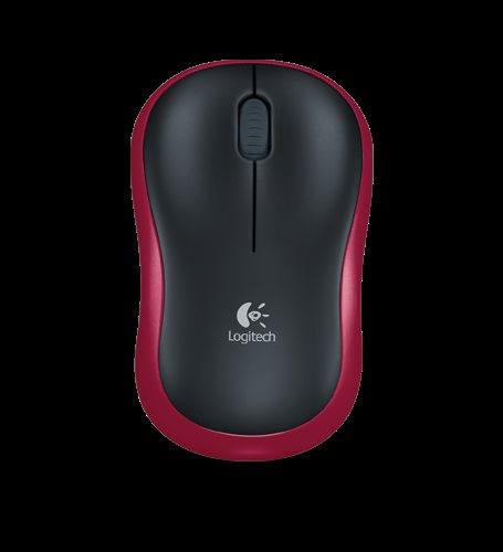 Actual product image Logitech MOUSE USB OPTICAL CORDL. M185/RED 910-002240 (Wireless)