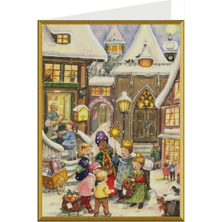 Richard Sellmer, Grusskarte + Briefpapier, 99018 - Weihnachtskarte - Sternen-Singer
