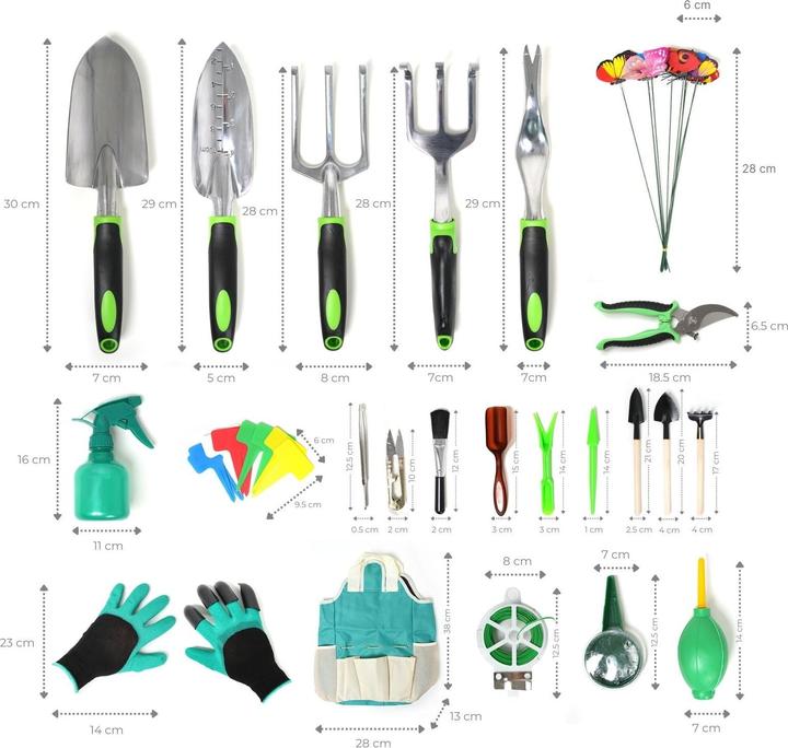 Actual product image Hermex Garden tool set 41-piece with bag Garden care Garden tools