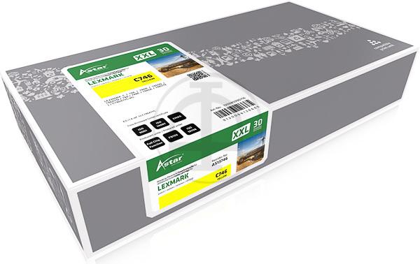 Image du produit Astar Lexmark toner de retour yell. 10K C746A1YG puce incluse (Y)