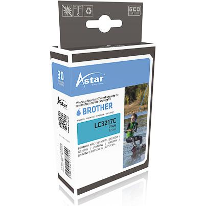 Astar, Druckerpatrone, Brother Ink cyan LC3217C 550 Seiten inkl. Chip - Broth. Ink MFCJ6930DW - c