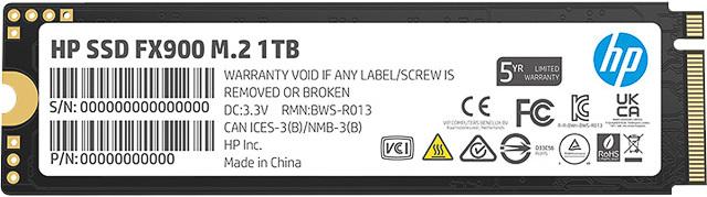 Productafbeelding HP HEWLETT PACKARD SSD FX900 1TB 57S53AA intern (1000 GB, M.2 2280)