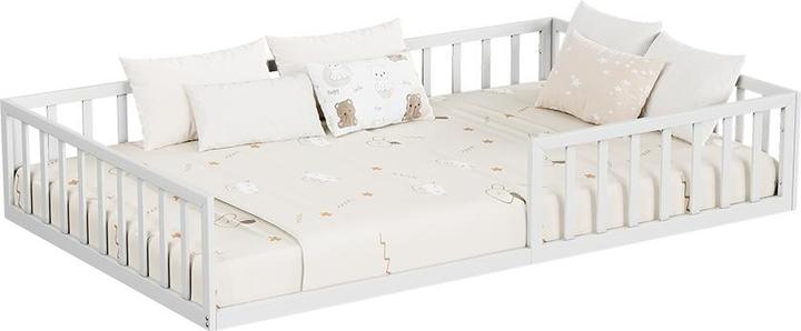 Immagine prodotto VitaliSpa Bodenbett aus Metall Minno, Weiss, 205 x 125 cm ohne Matratze (120 x 200 cm)
