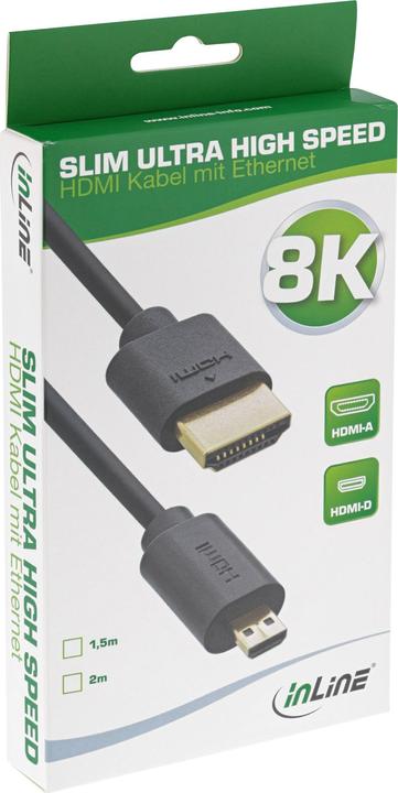 Produktbild InLine Slim Ultra High Speed HDMI Kabel (2 m)